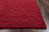 Rizzy Technique TC8289 Red Area Rug Edge Shot
