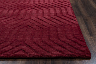 Rizzy Technique TC8575 Red Area Rug Edge Shot