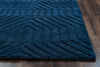 Rizzy Technique TC8576 Navy Area Rug Edge Shot
