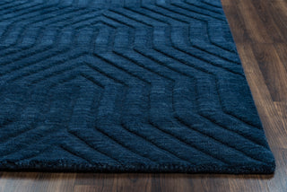 Rizzy Technique TC8576 Navy Area Rug Edge Shot