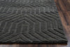 Rizzy Technique TC8578 Dark Gray Area Rug Edge Shot