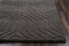 Rizzy Technique TC8579 Dark Taupe Area Rug Edge Shot