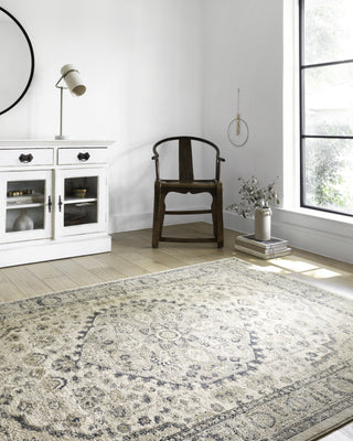 Loloi II Teagan TEA-01 Natural/Light Grey Area Rug Lifestyle Image