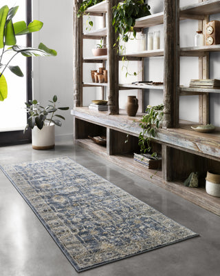 Loloi II Teagan TEA-03 Denim/Pebble Area Rug Lifestyle Image Feature