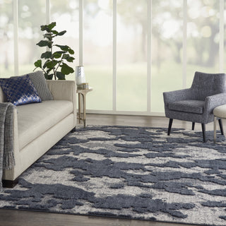 Nourison Textured Contemporary TEC01 Blue/Grey Area Rug