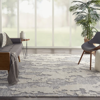 Nourison Textured Contemporary TEC01 Ivory/Grey Area Rug