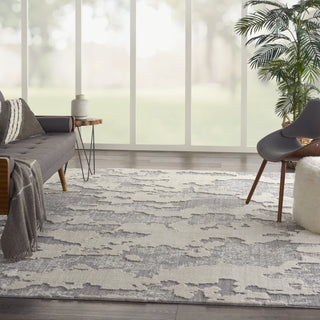 Nourison Textured Contemporary TEC01 Ivory/Grey Area Rug