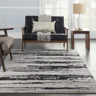 Nourison Textured Contemporary TEC02 Ivory/Charcoal Area Rug