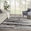 Nourison Textured Contemporary TEC02 Ivory/Charcoal Area Rug