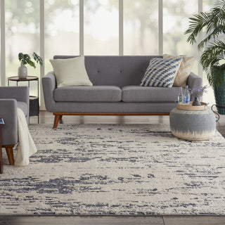 Nourison Textured Contemporary TEC03 Ivory Blue Area Rug