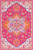 Surya Technicolor TEC-1006 Bright Pink Orange Dark Blue Rose Ivory Saffron Area Rug main image