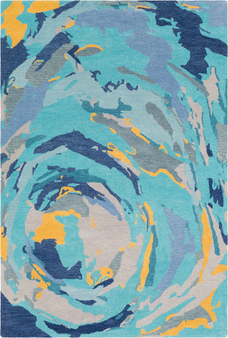 Surya Technicolor TEC-1015 Mint Denim Sage Navy Mustard Teal Light Gray Area Rug main image