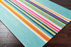 Surya Technicolor TEC-1016 Mint Dark Blue Bright Pink Saffron Ivory Lime Area Rug Corner Image