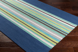 Surya Technicolor TEC-1019 Dark Blue Mint Light Gray Lime Brown Khaki Teal Area Rug Corner Image