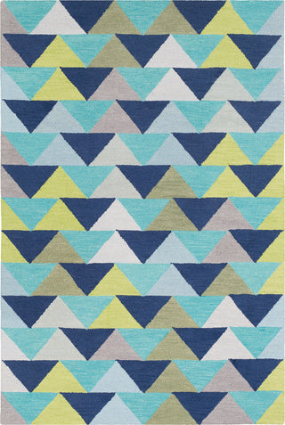 Surya Technicolor TEC-1024 Denim Dark Blue Lime Mint Light Gray Area Rug main image