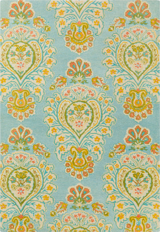 Surya Technicolor TEC-1033 Aqua Teal Bright Yellow Coral Dark Green Butter Cream Area Rug main image