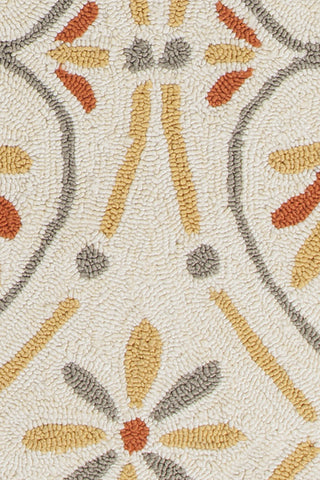 Chandra Terra TER-35100 Cream/Yellow/Grey/Orange Area Rug Close Up