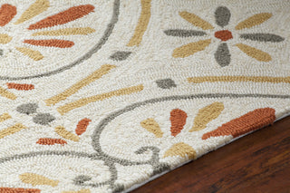 Chandra Terra TER-35100 Cream/Yellow/Grey/Orange Area Rug Detail