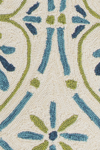 Chandra Terra TER-35101 Cream/Blue/Green Area Rug Close Up