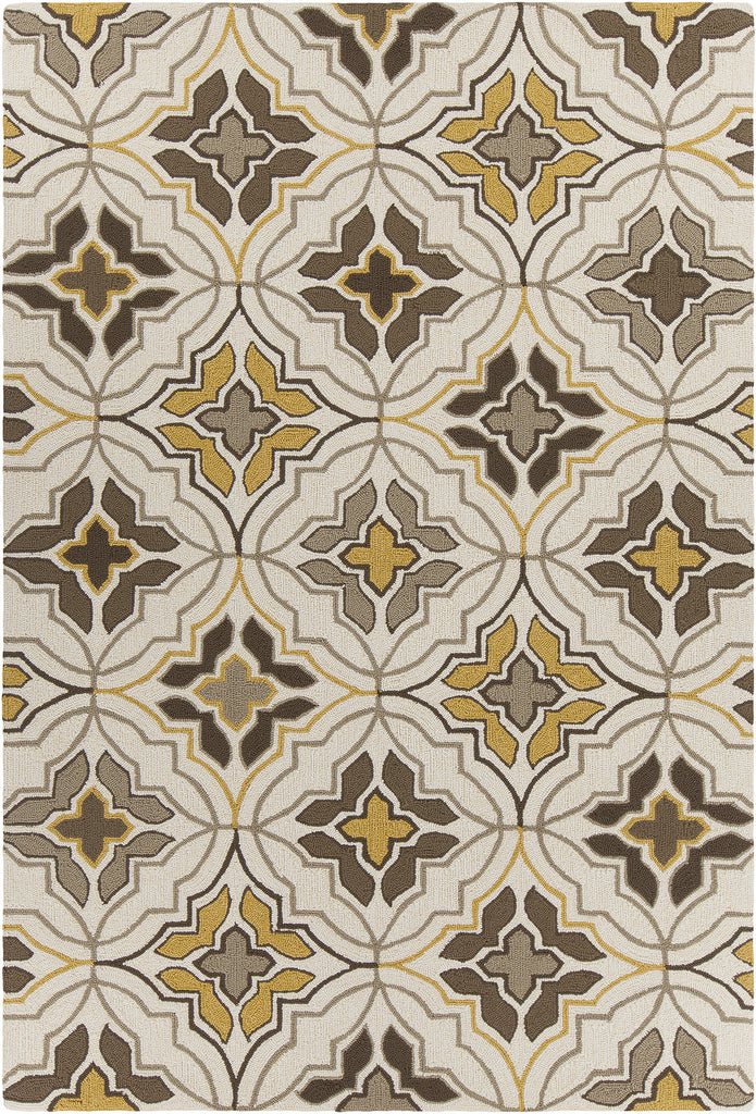 Chandra Terra TER-35103 Cream/Brown/Yellow Area Rug main image