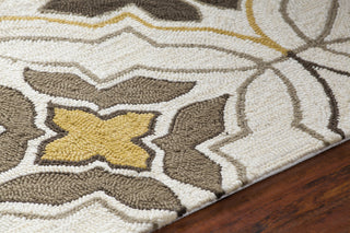 Chandra Terra TER-35103 Cream/Brown/Yellow Area Rug Detail