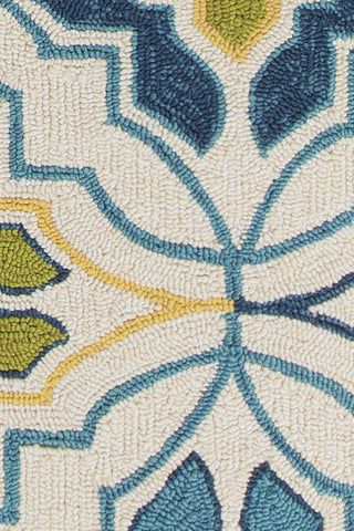 Chandra Terra TER-35104 Cream/Blue/Yellow/Green Area Rug Close Up