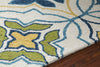 Chandra Terra TER-35104 Cream/Blue/Yellow/Green Area Rug Detail