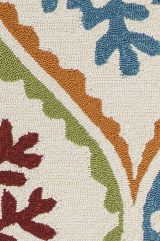 Chandra Terra TER-35105 Cream/Blue/Yellow/Green/Red/Orange Area Rug Close Up