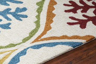 Chandra Terra TER-35105 Cream/Blue/Yellow/Green/Red/Orange Area Rug Detail