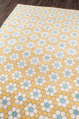 Momeni Terrace TRC-1 Yellow Area Rug by Novogratz Closeup