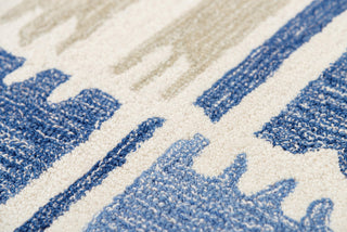 Rizzy Tetra TET102 Blue Area Rug Close Up 