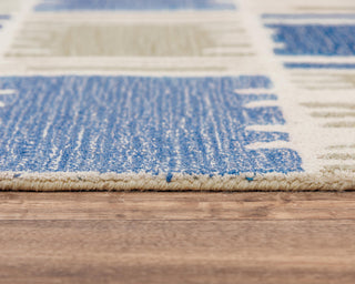 Rizzy Tetra TET102 Blue Area Rug Edge 