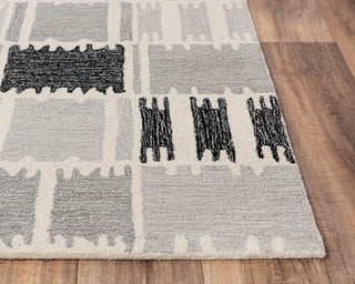 Rizzy Tetra TET103 Gray Area Rug Corner 