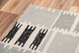 Rizzy Tetra TET103 Gray Area Rug Corner 