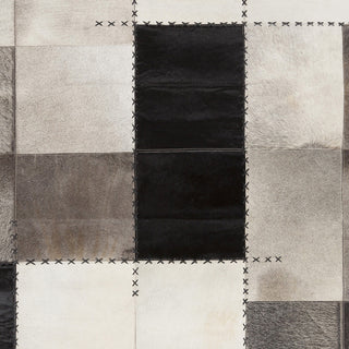 Surya Texas TEX-8002 Black Animal Hide Area Rug by Papilio Sample Swatch