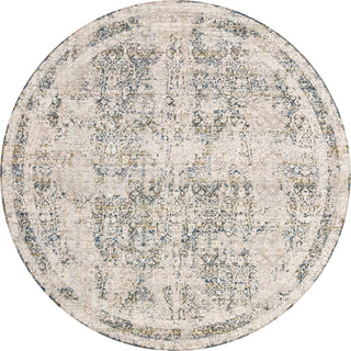 Loloi Theia THE-01 Natural/Ocean Area Rug Round Image