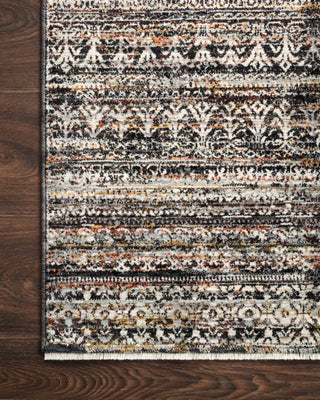 Loloi Theia THE-08 Grey/Multi Area Rug Corner On Wood