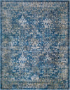 Surya Tharunaya THN-1002 Navy Teal Silver Gray Medium Saffron Cream Area Rug Main Image 8 X 10