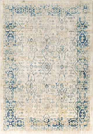 Surya Tharunaya THN-1004 Navy Khaki Saffron Cream Silver Gray Medium Teal Area Rug main image