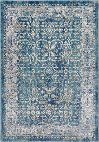 Surya Tharunaya THN-1005 Teal Navy Saffron Khaki Silver Gray Medium Cream Area Rug main image