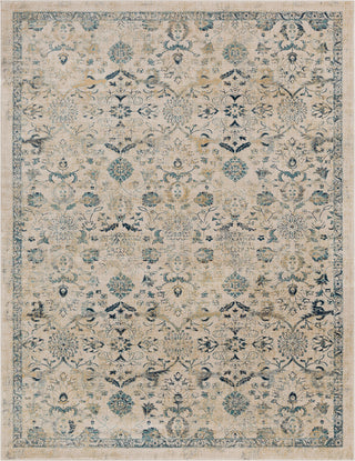 Surya Tharunaya THN-1010 Silver Gray Khaki Camel Medium Navy Mint Area Rug Main Image 8 X 10