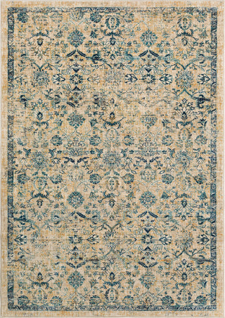 Surya Tharunaya THN-1011 Khaki Saffron Teal Navy Medium Gray Cream Area Rug main image