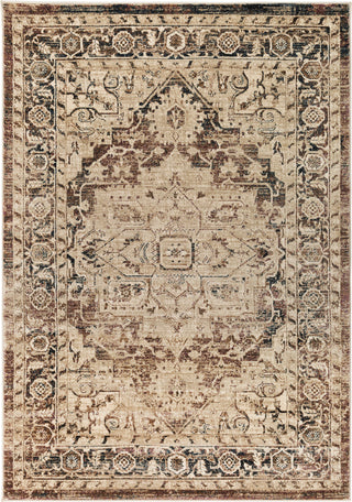 Surya Tharunaya THN-1013 Camel Dark Blue Light Gray Cream Rose Teal Burnt Orange Area Rug main image