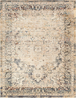 Surya Tharunaya THN-1015 Dark Blue Burnt Orange Saffron Beige Light Gray Brown Area Rug Main Image 8 X 10