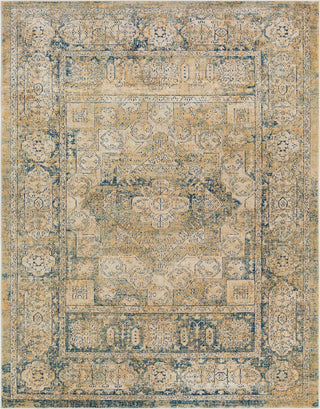 Surya Tharunaya THN-1016 Navy Saffron Khaki Cream Medium Gray Teal Mint Area Rug Main Image 8 X 10