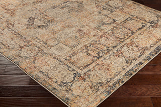 Surya Tharunaya THN-1017 Black Burnt Orange Khaki Saffron Cream Teal Area Rug Corner Image
