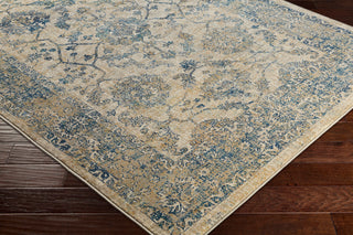 Surya Tharunaya THN-1019 Navy Saffron Khaki Silver Gray Teal Area Rug Corner Image