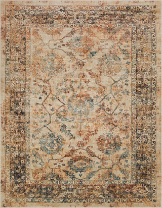 Surya Tharunaya THN-1020 Burnt Orange Teal Khaki Camel Dark Brown Saffron Area Rug Main Image 8 X 10