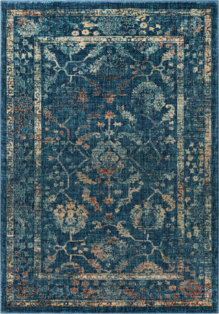 Surya Tharunaya THN-1021 Navy Teal Saffron Cream Burnt Orange Area Rug main image