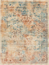 Surya Tharunaya THN-1025 Burnt Orange Dark Brown Navy Teal Saffron Khaki Cream Area Rug Main Image 8 X 10